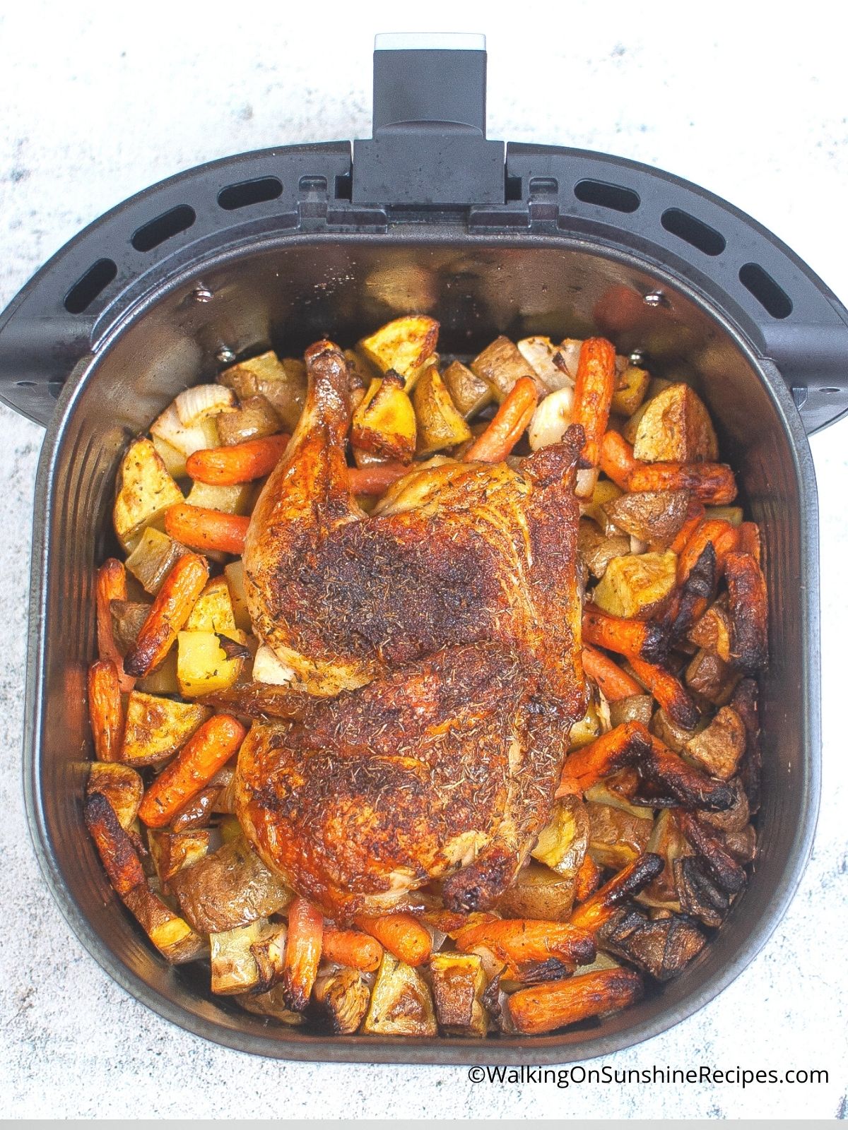 Chicken with Vegetables in Air Fryer.