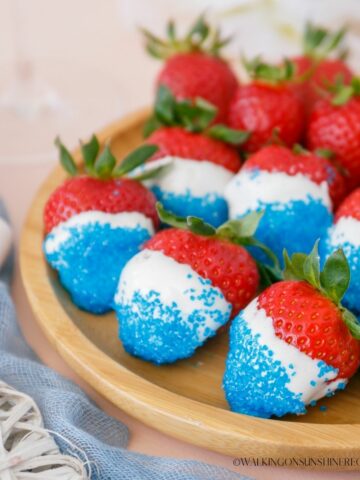 red white and blue strawberries