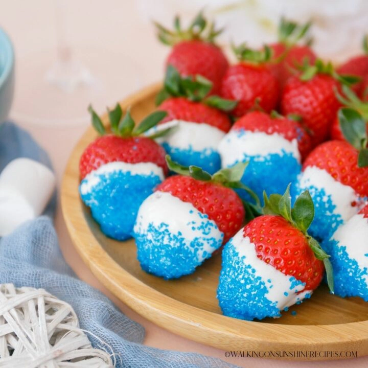 red white and blue strawberries