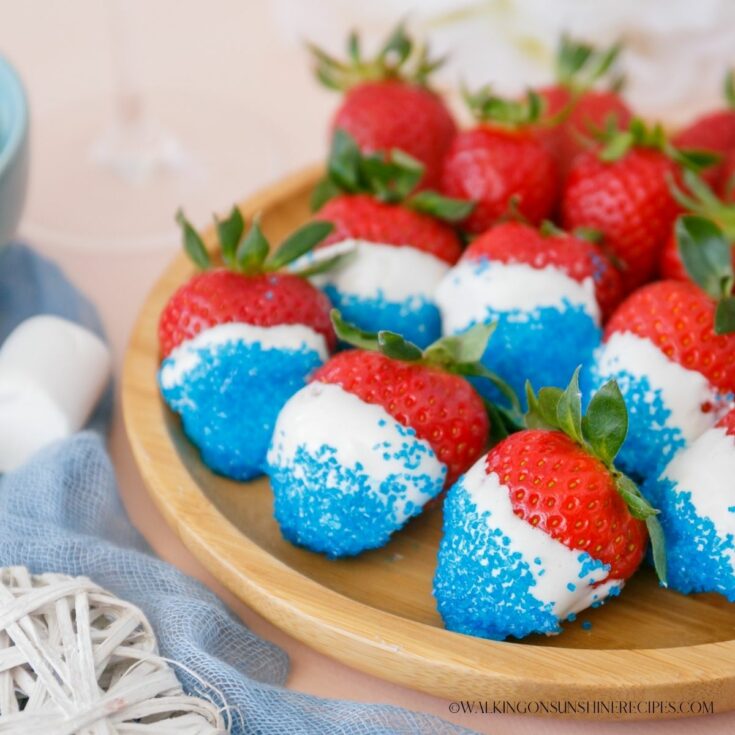 Red, White and Blue Patriotic Strawberries