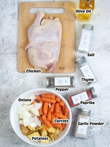 Chicken Air Fryer Recipe with Potatoes and Carrots - Walking on Sunshine