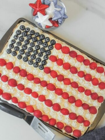 American Flag Sugar Cookie Fruit Pizza