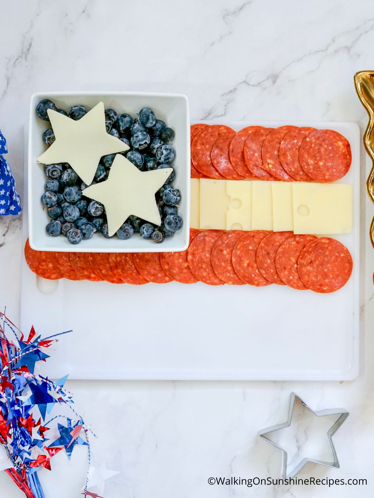 4th of July appetizers red white and blue.
