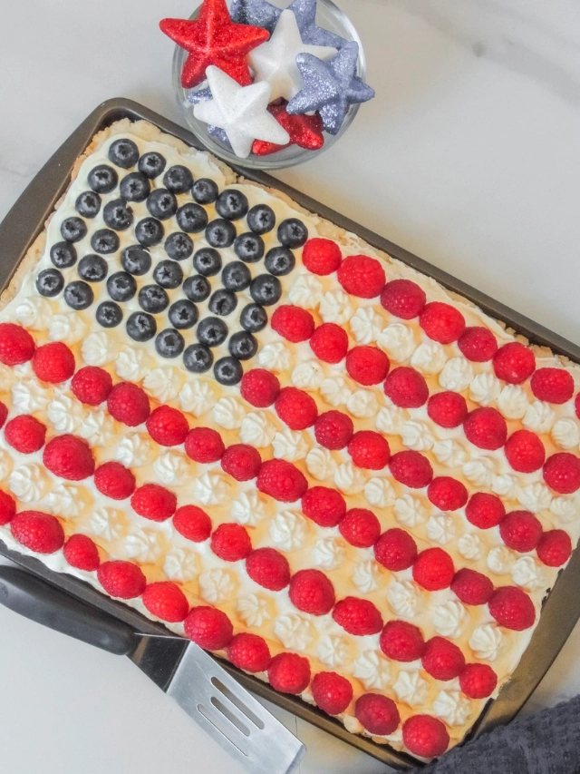 American Flag Sugar Cookie Fruit Pizza  Story