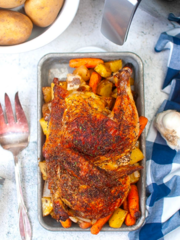 Chicken Air Fryer Recipe with Potatoes and Carrots-Cover image