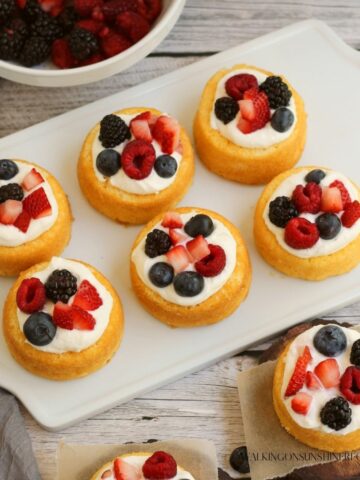 fourth of july cake with berries