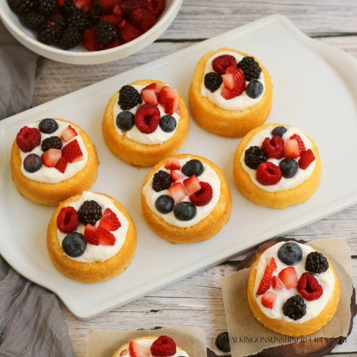 fourth of july cake with berries