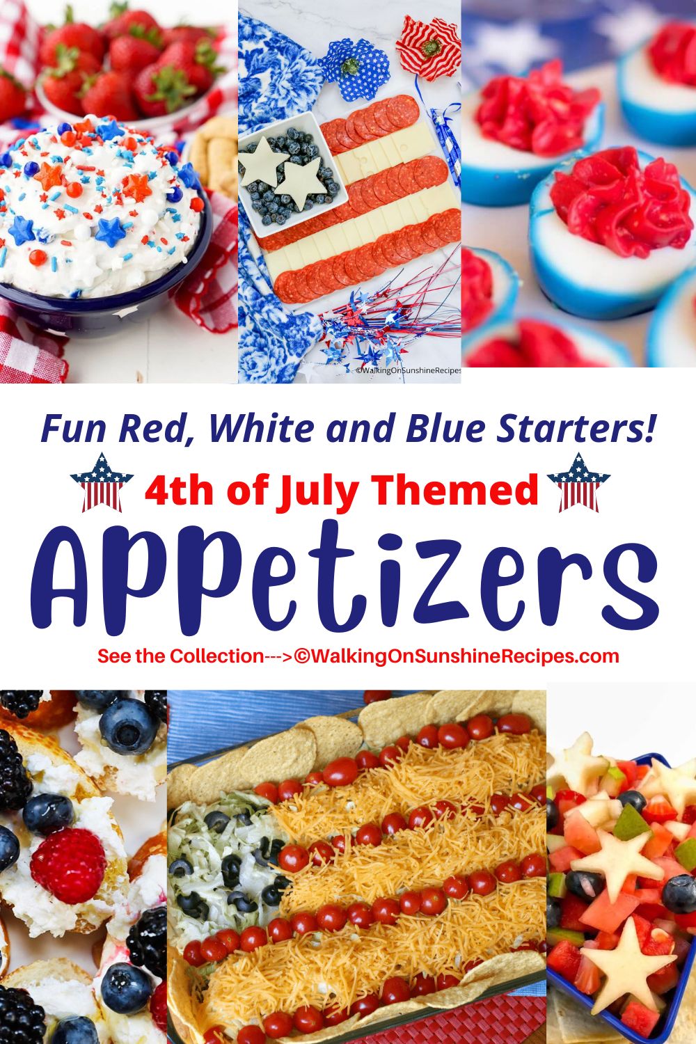 Fourth of July Appetizers themed food