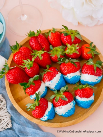 Red, White and Blue Patriotic Strawberries-Cover Image