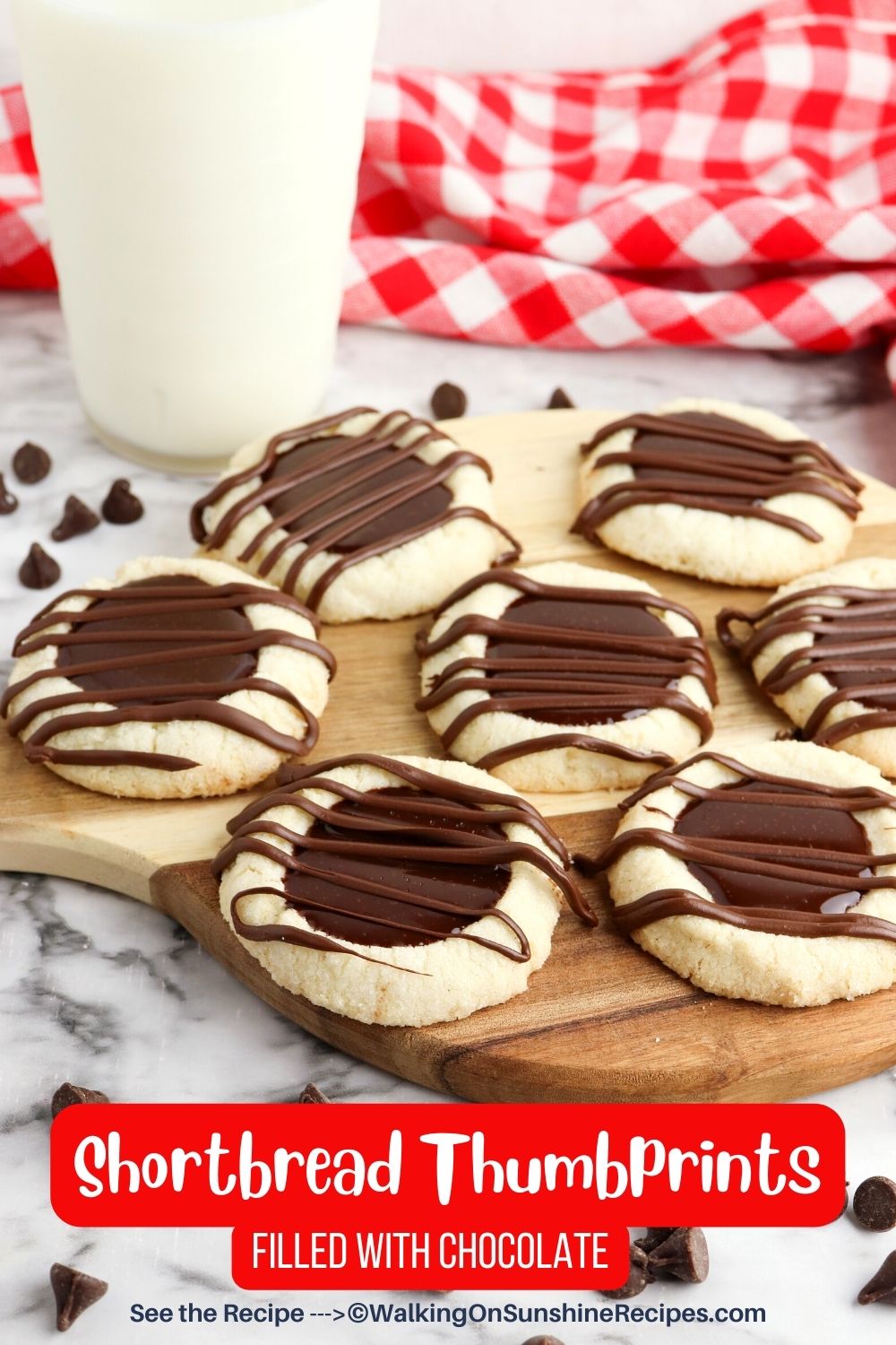 Shortbreaad Thumbprints with Chocolate recipe Pin
