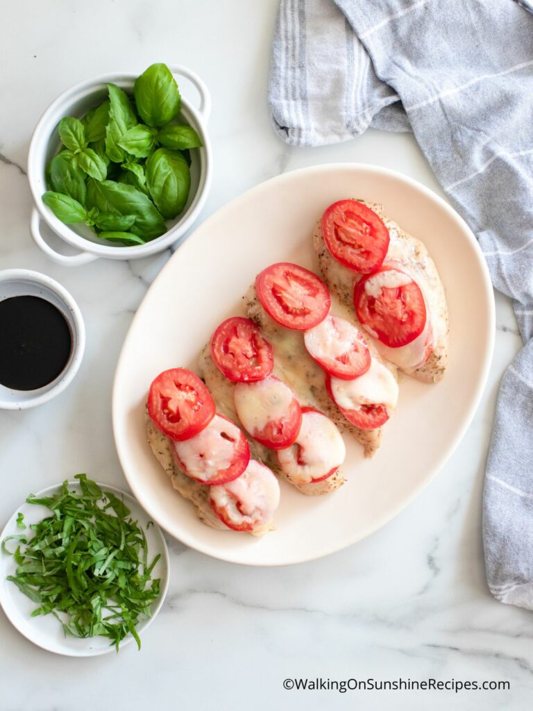 Chicken with Mozzarella and Tomato - Walking on Sunshine