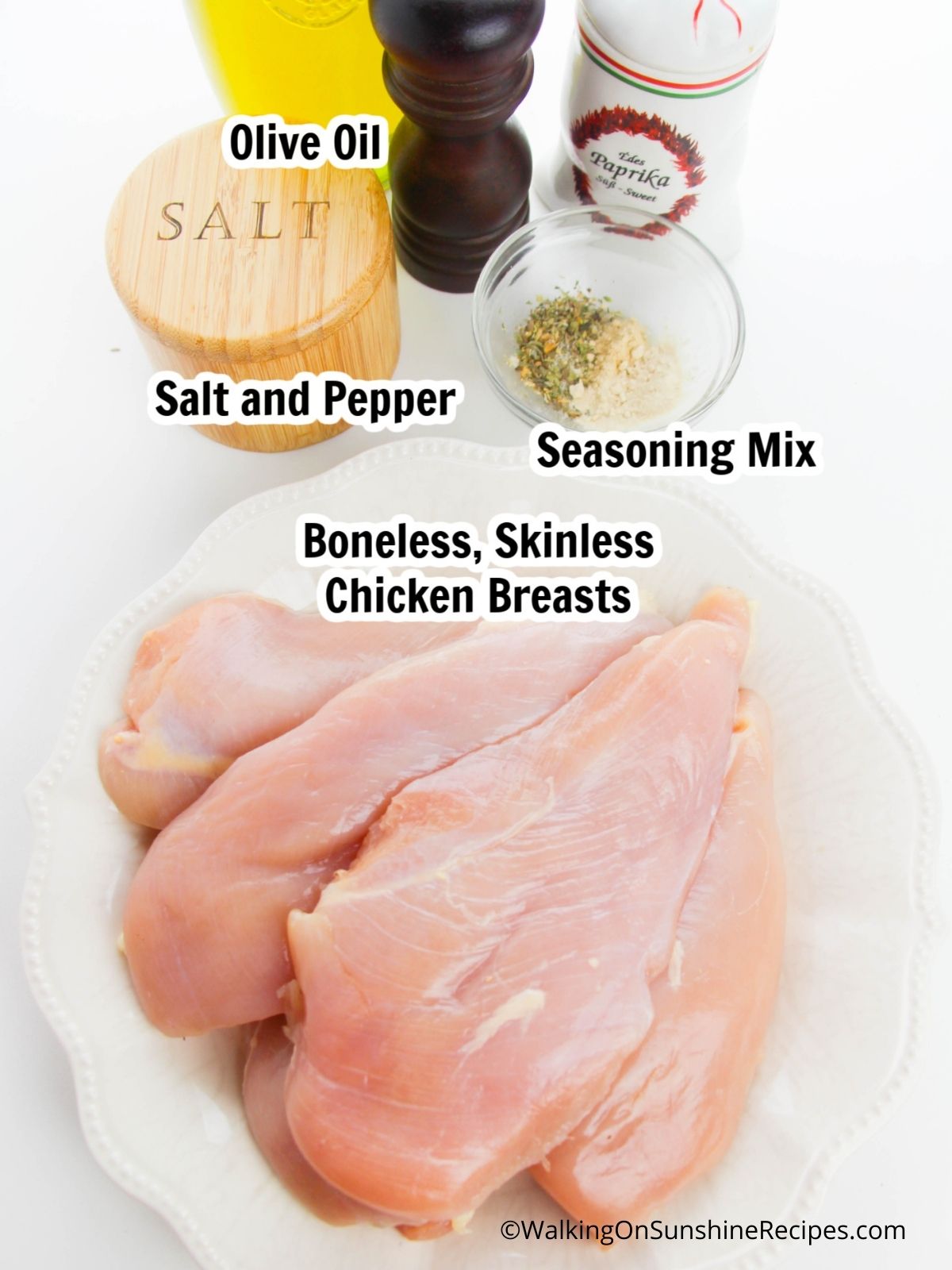 Baked Cicken Cutlets Ingredients.
