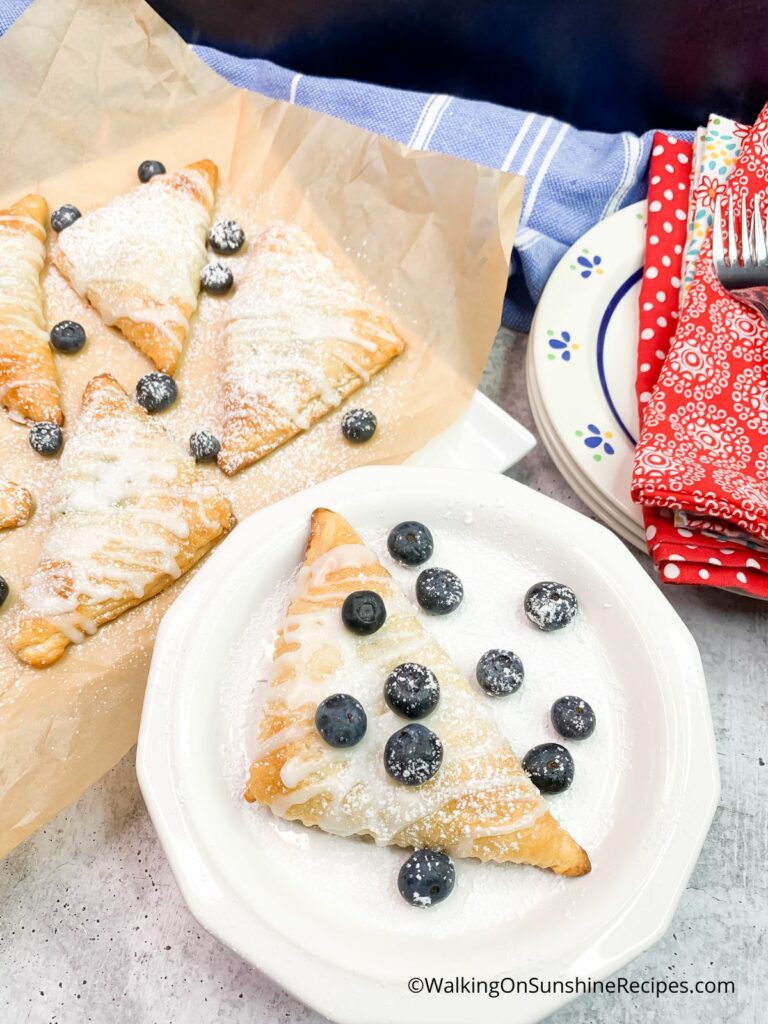 blueberry pie filling crescent rolls.