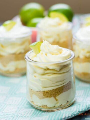 Key lime cheescake pudding mix in jar from An Alli Event