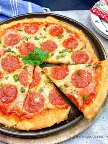 pizza with crescent rolls.