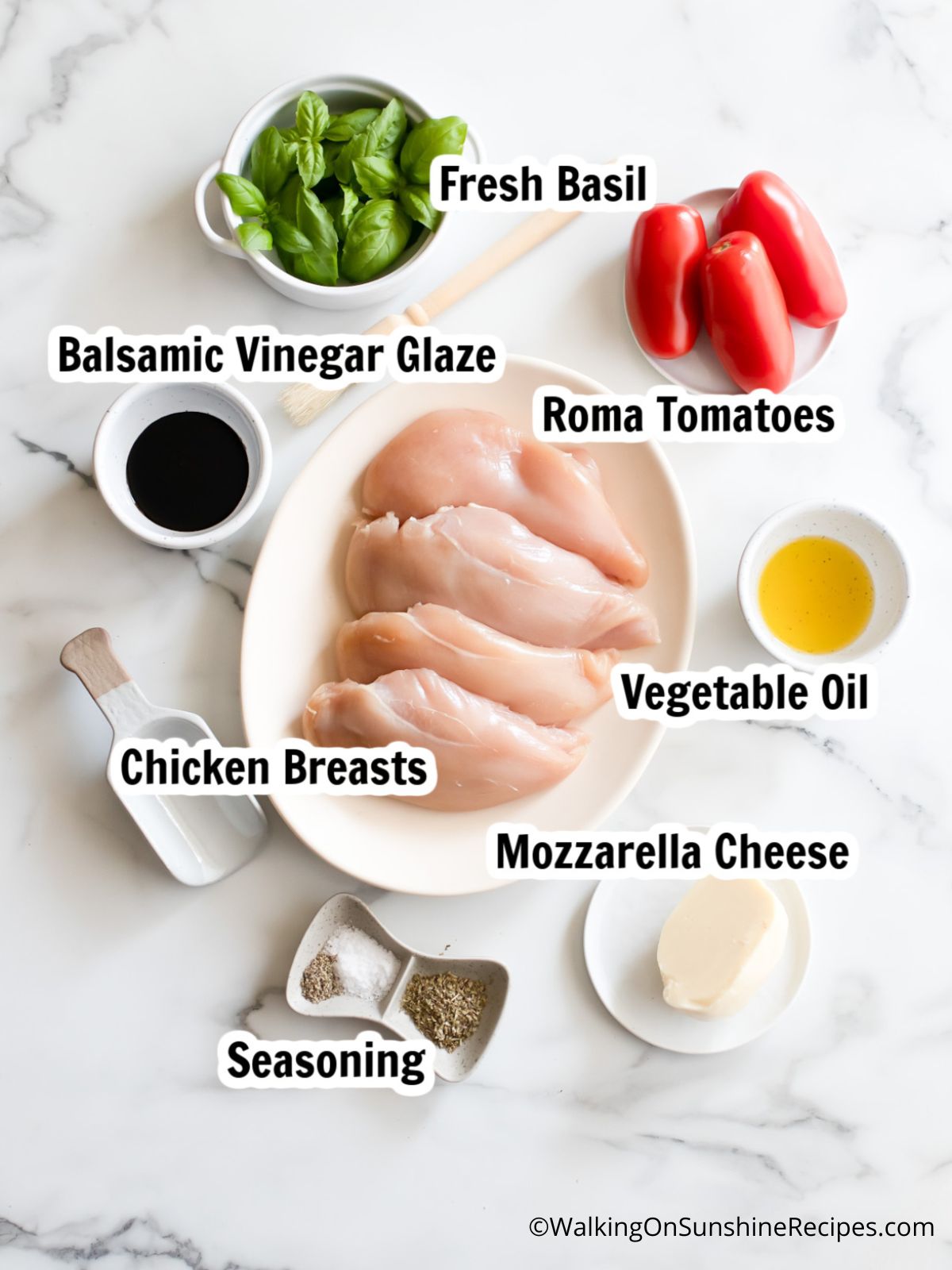 Ingredients for baked chicken.