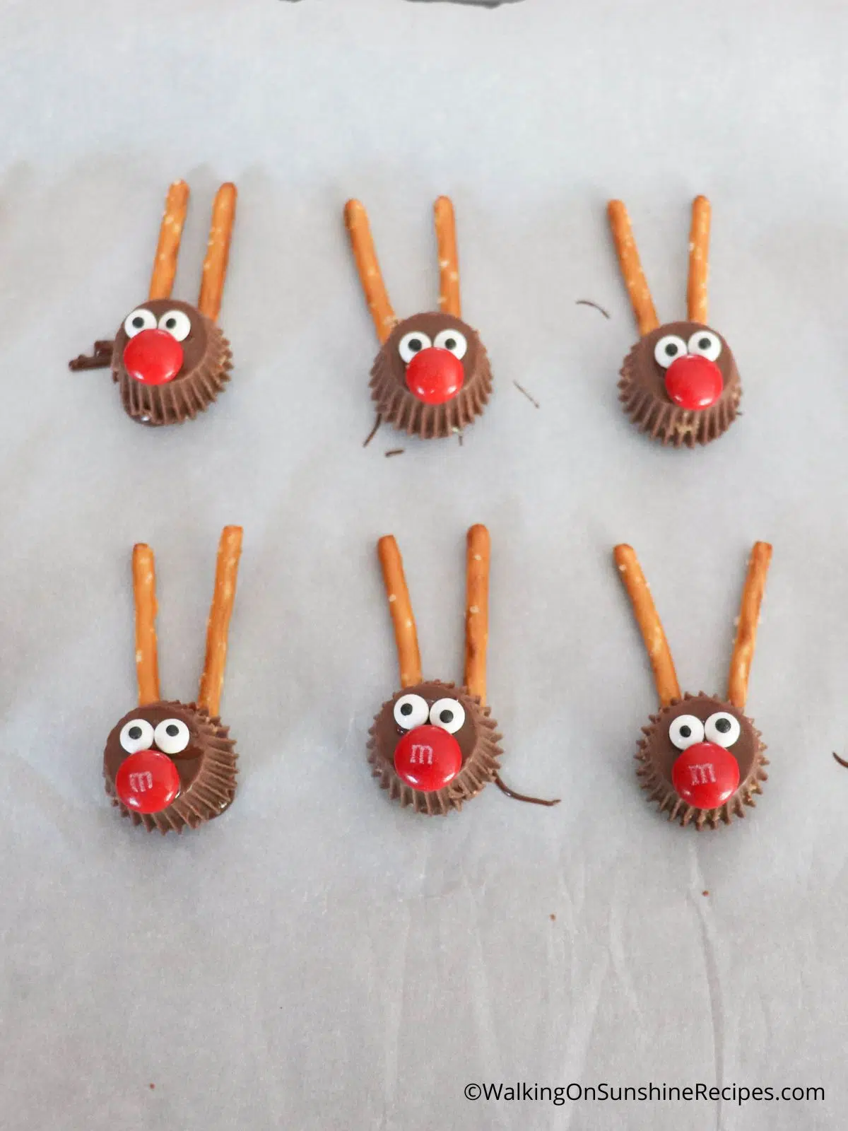 completed reindeer candy.