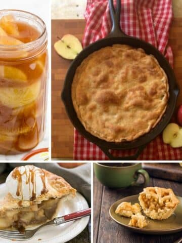 4 different apple pie recipes.