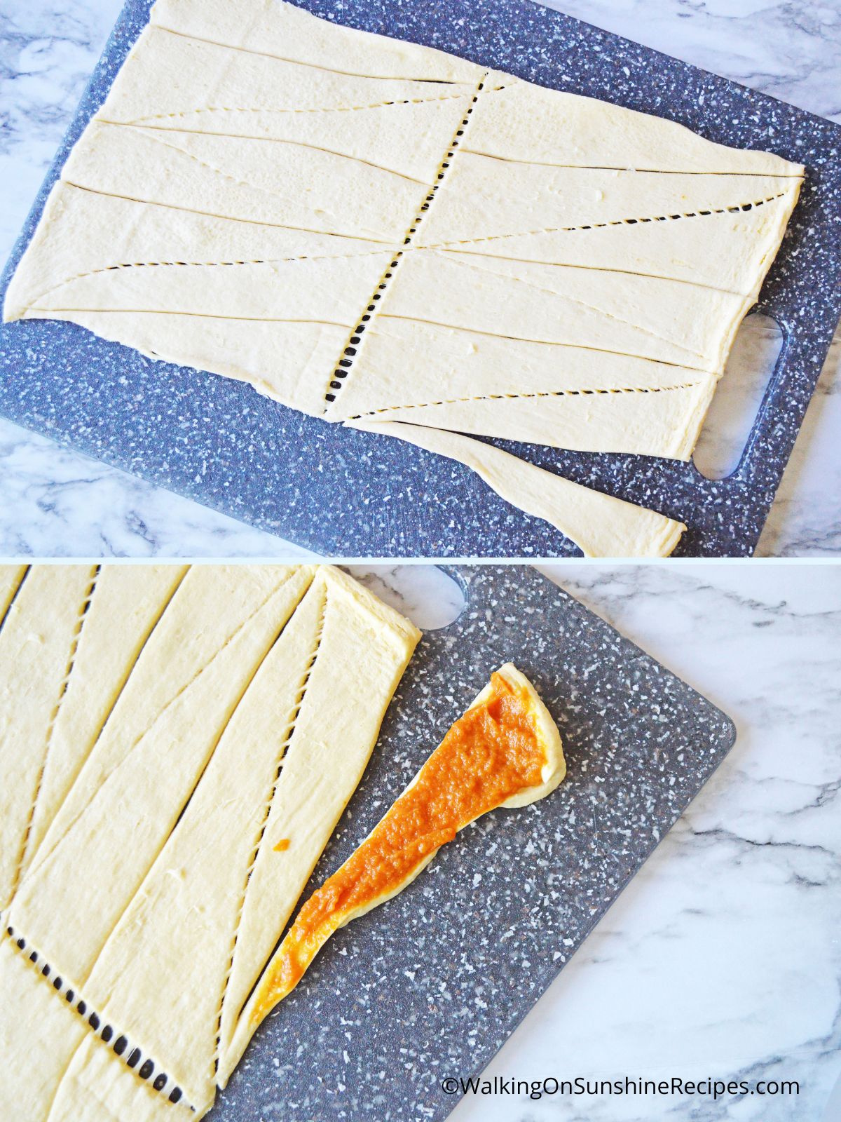 pumpkin filled crescent rolls.