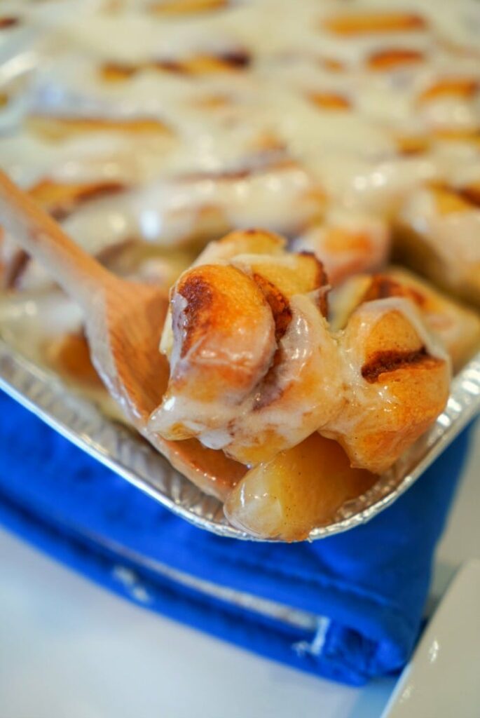 Cinnamon rolls from frozen bread dough walking on sunshine