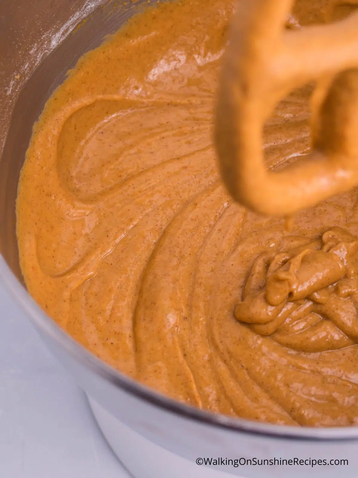 spice cake mix combined with pumpkin puree.