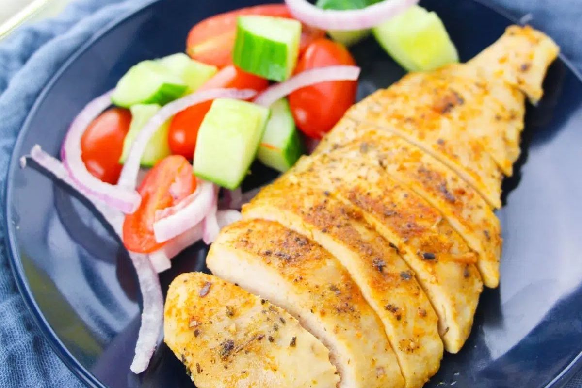 Crispy baked chicken cutlets.
