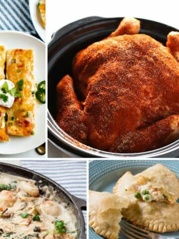 4 different chicken rotisserie recipes.