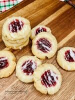 Raspberry Shortbread Thumbprint Cookies | Walking On Sunshine