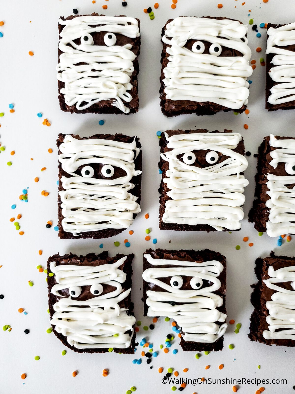 Halloween Brownies Mummy Brownies