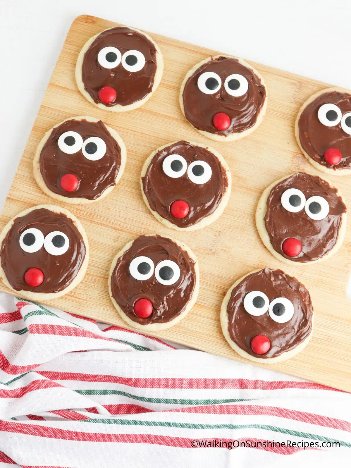 decorate cookies to look like reindeers.
