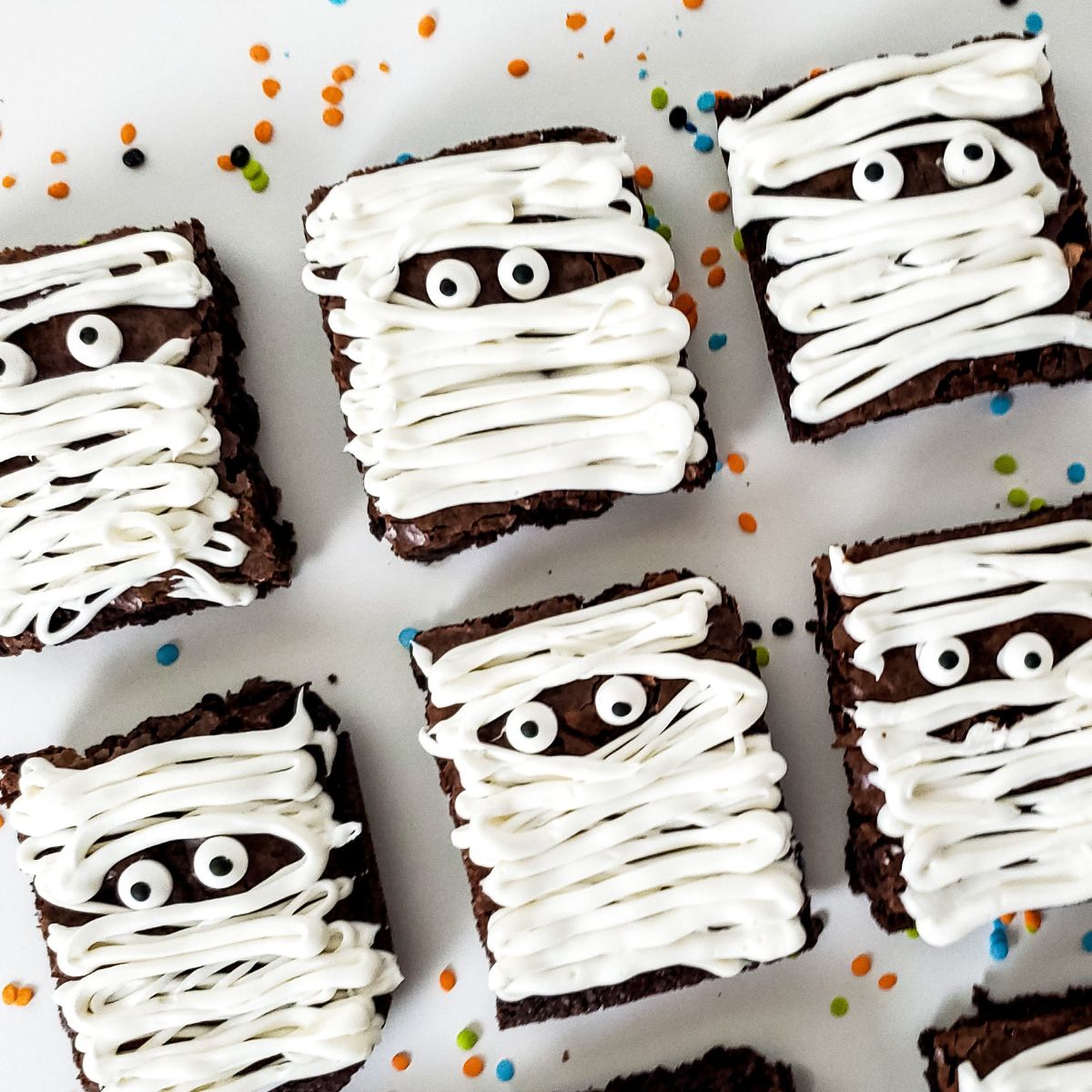 Spooky Mummy Brownies
