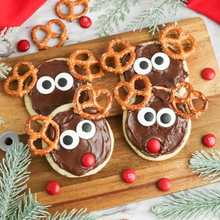 Reindeer Sugar Cookies - Walking On Sunshine Recipes