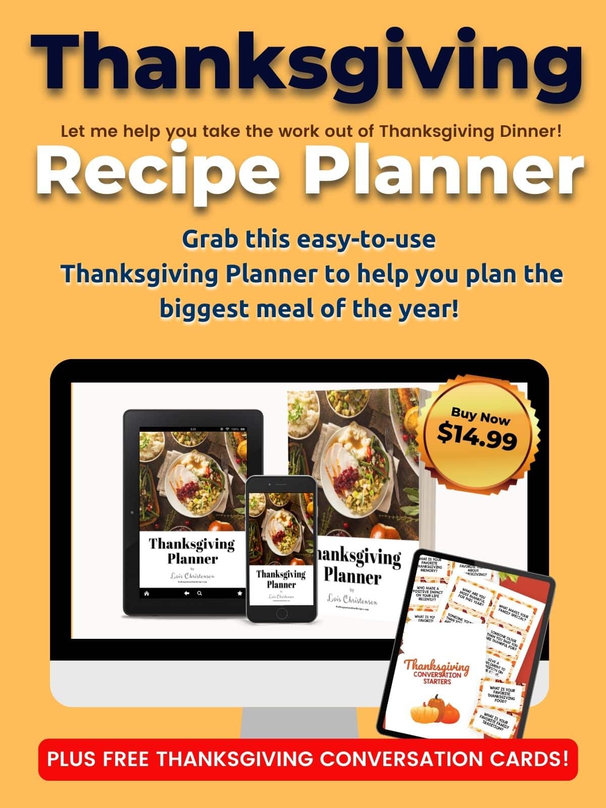 Thanksgiving planner with tips and recipes.