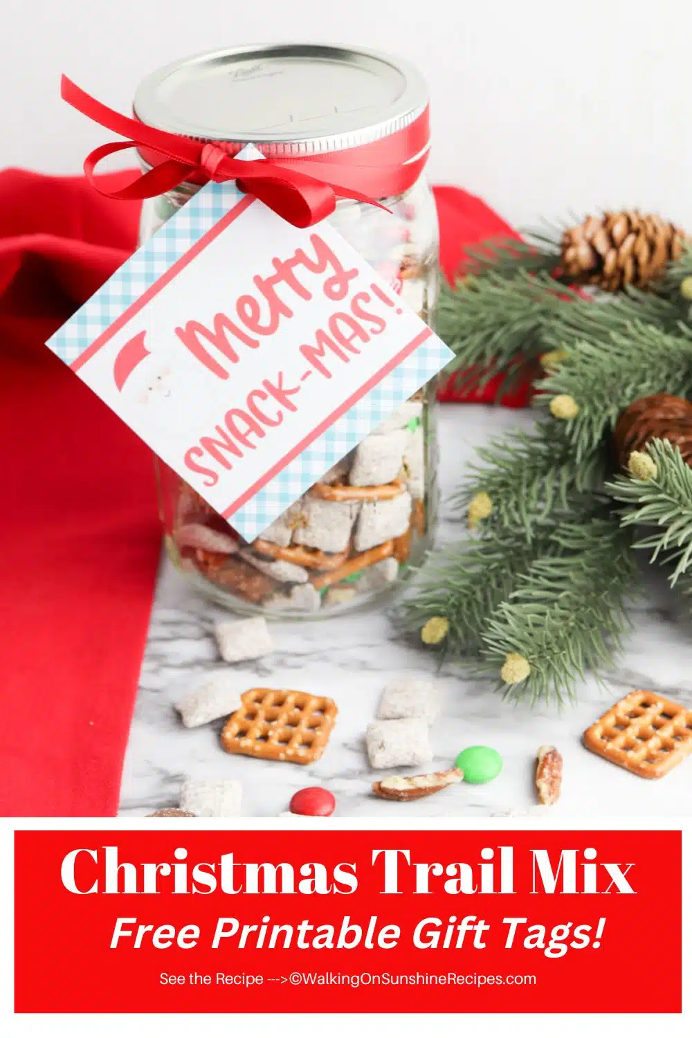 Free printable gift tags Christmas Trail Mix.