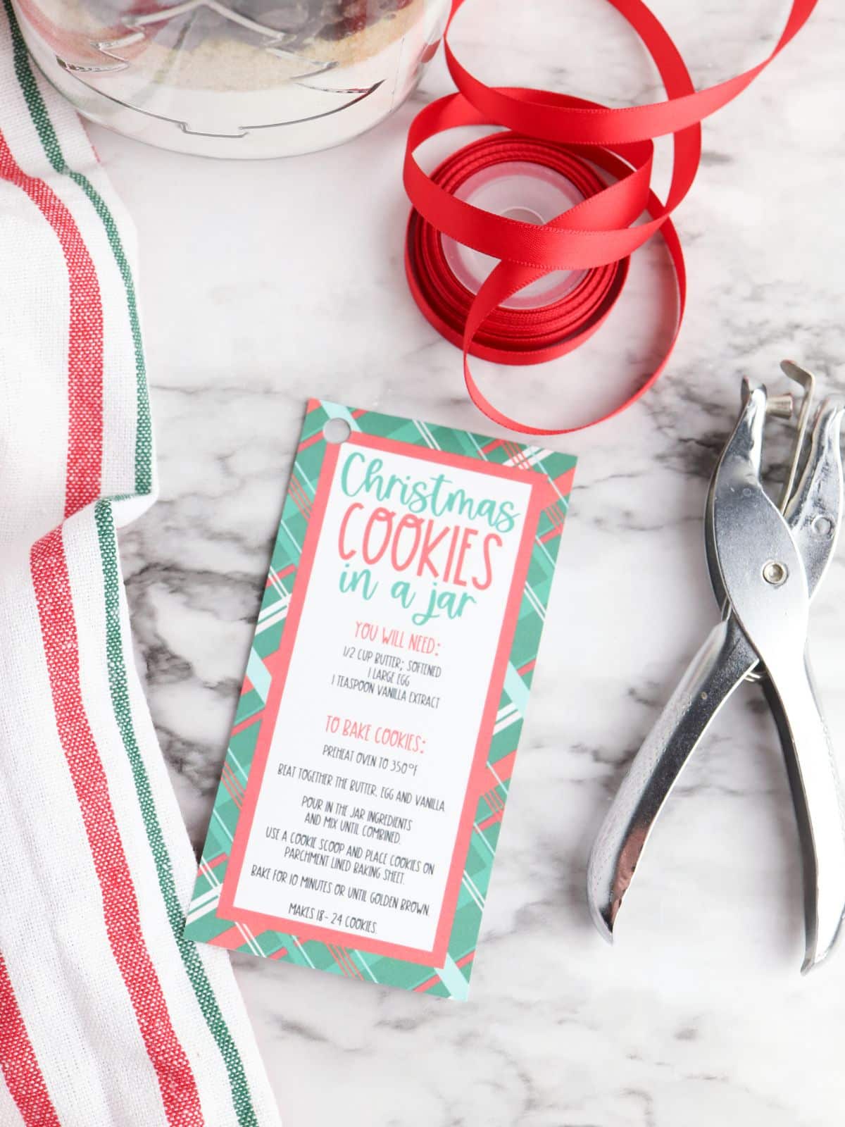 free printable gift tag for Christmas cookies.