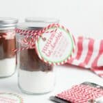 hot chocolate mason jar gift.