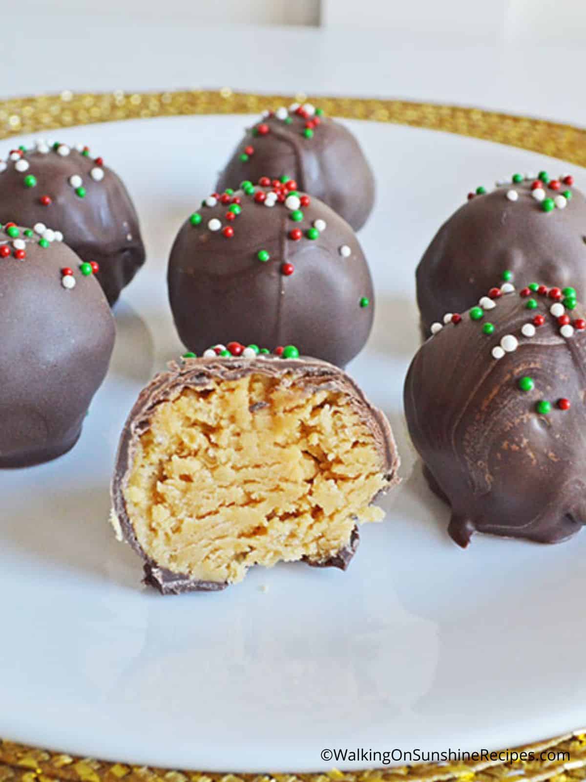 chocolate and peanut butter balls.
