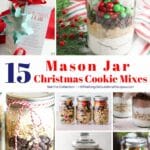 15 different cookie mason jar gift ideas with free printables.