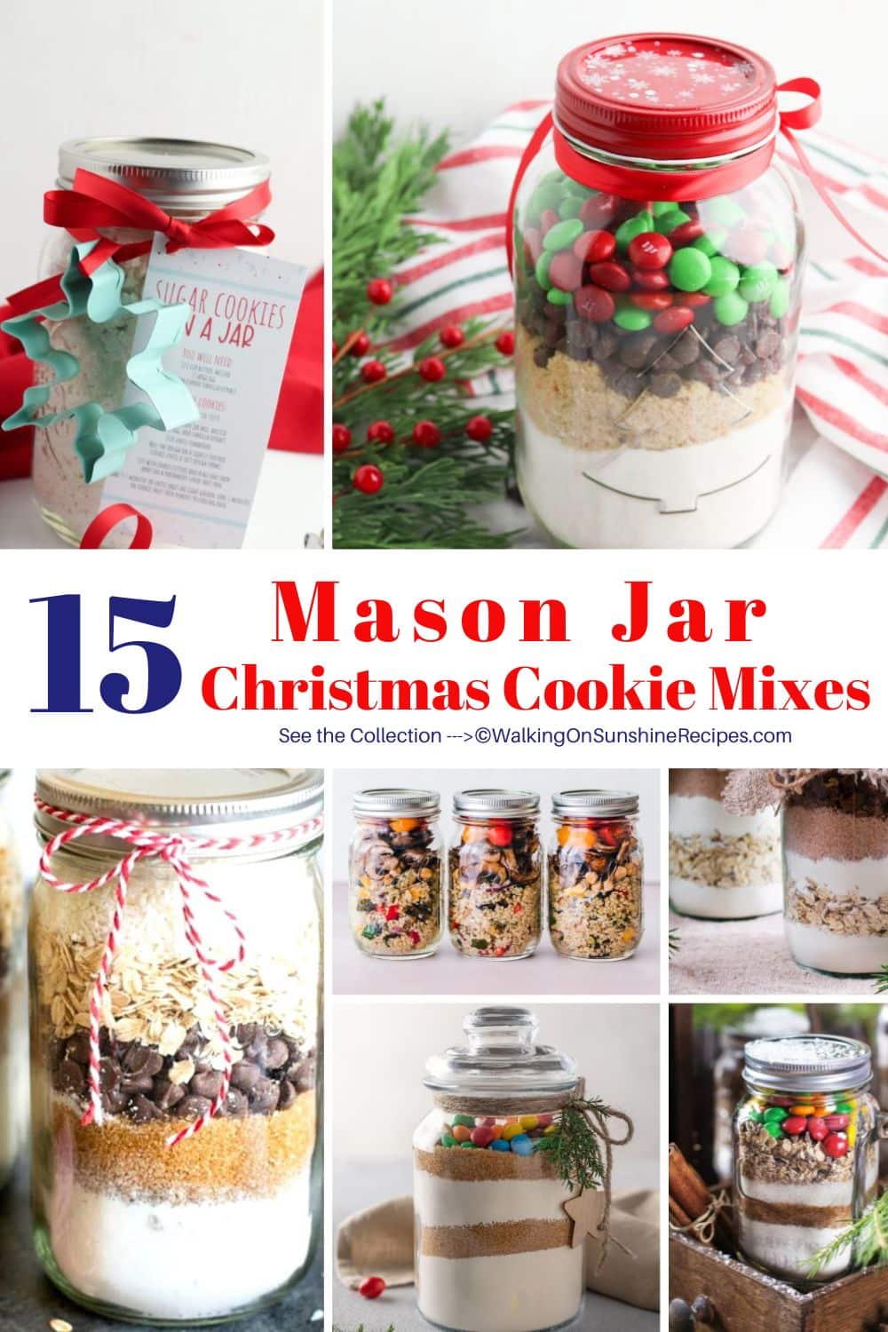 Cookie Mason Jar Gifts - Walking On Sunshine Recipes