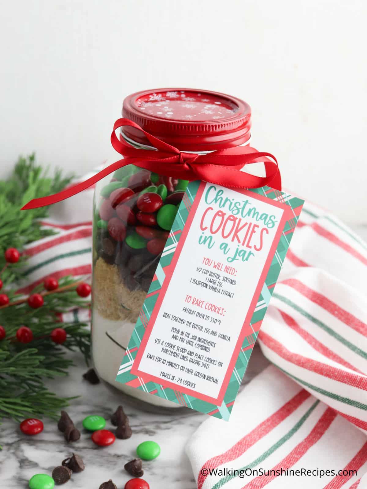 DIY Christmas Cookie Mason Jar Decoration Kit with 4 recipe options –  CanningCrafts