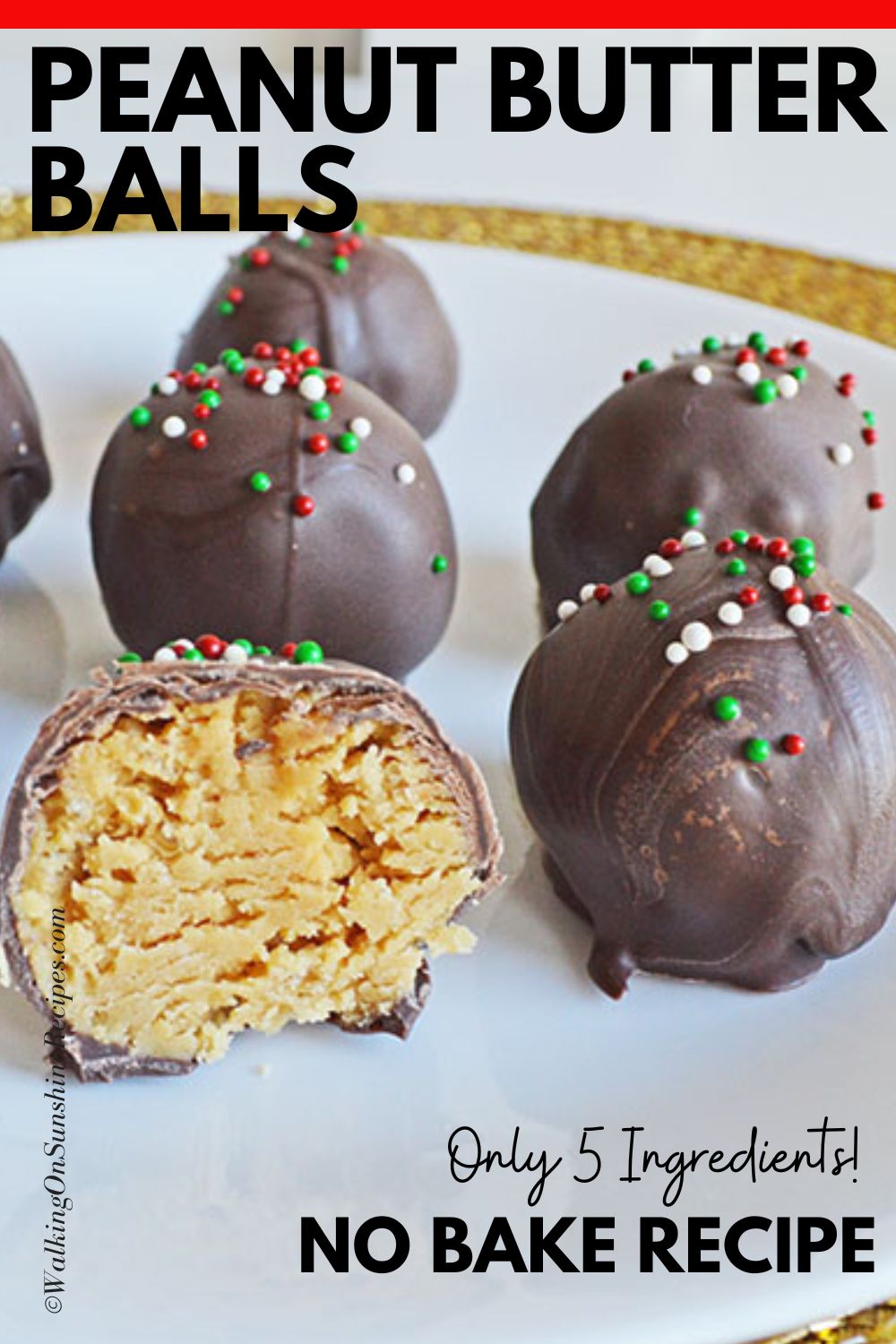 5 Ingredient Chocolate Peanut Butter Balls | Walking on Sunshine