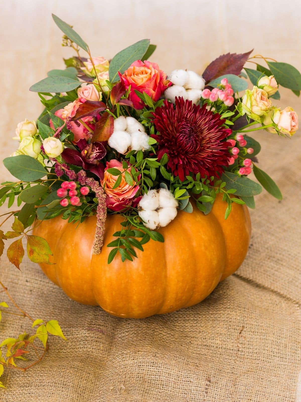 Thanksgiving DIY Centerpiece Vase