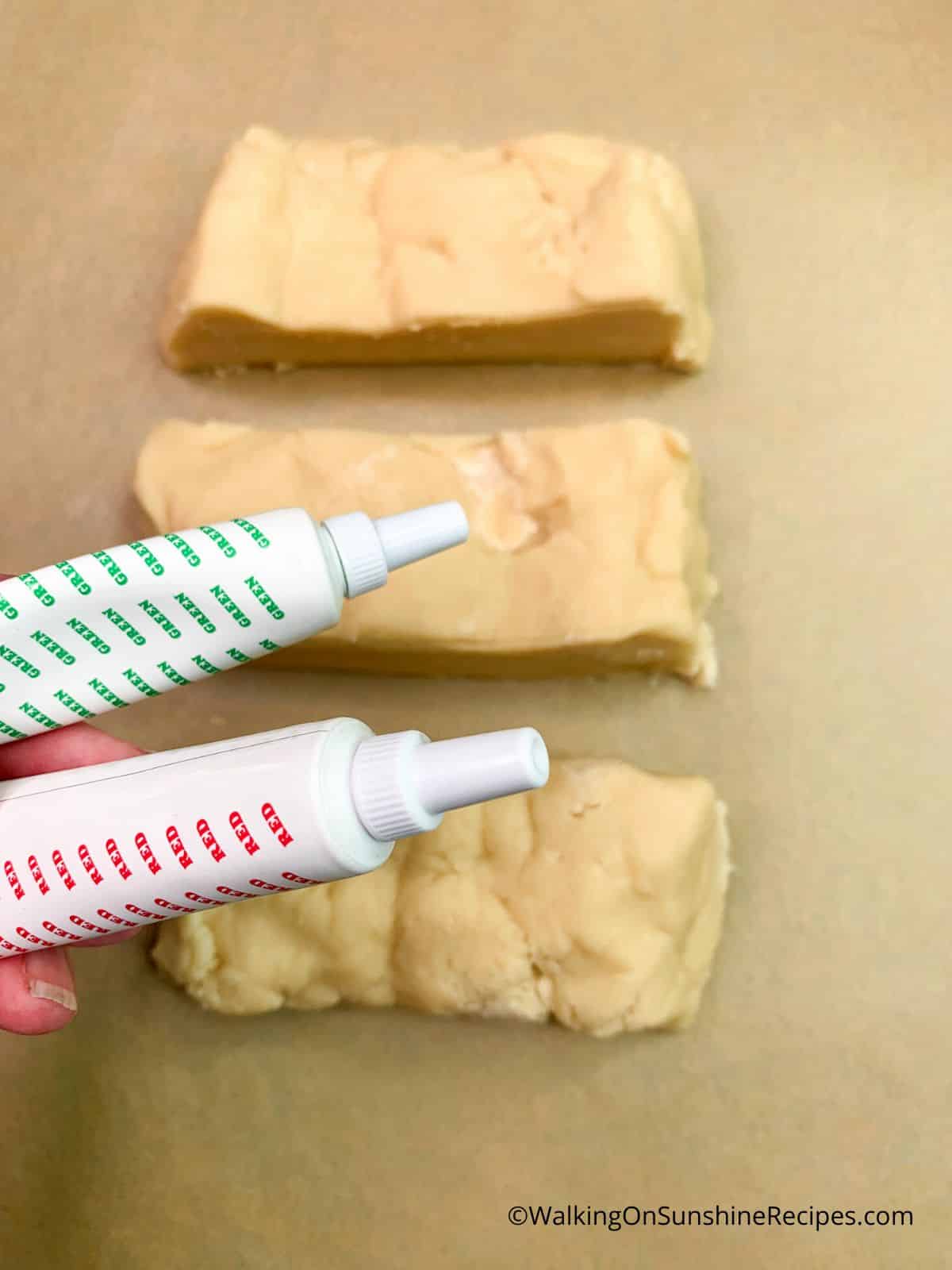 Add food coloring.