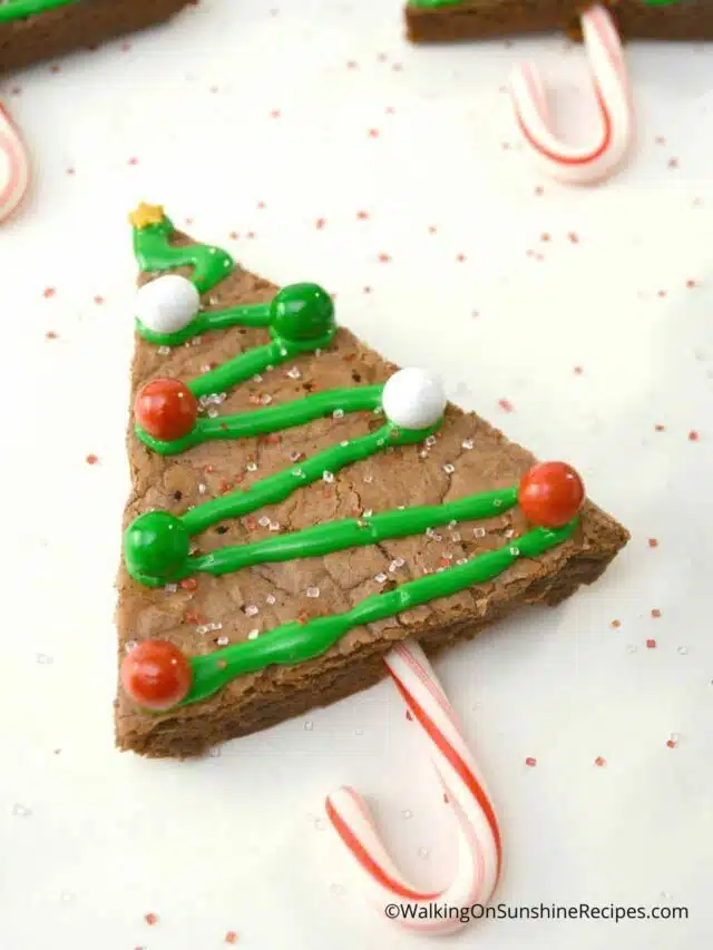 Christmas Tree Candy Cane Brownies Story