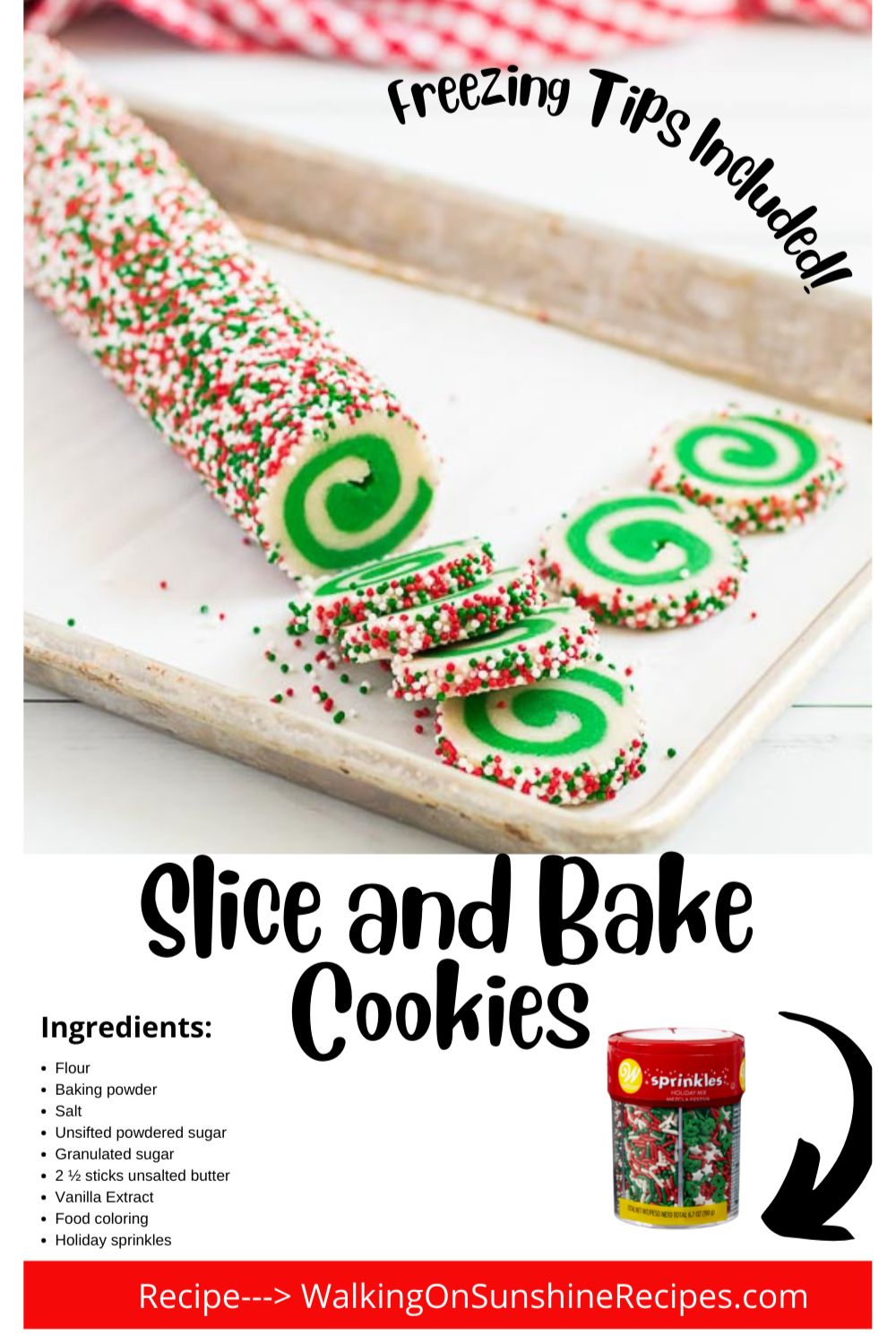Easy Slice and Bake Christmas Cookies - Walking on Sunshine