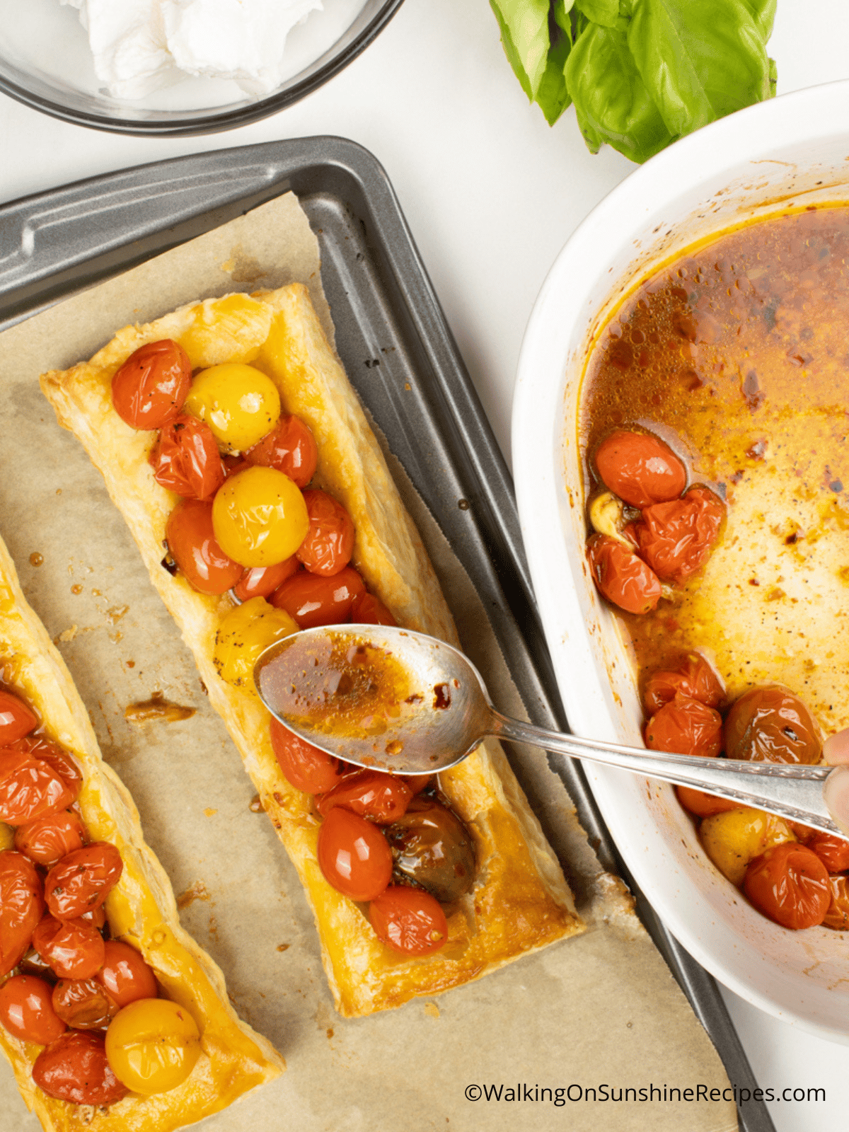 puff pastry tomato appetizer.