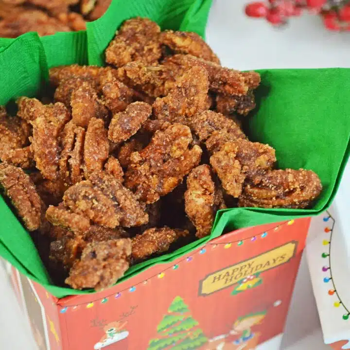 christmas candied pecans.