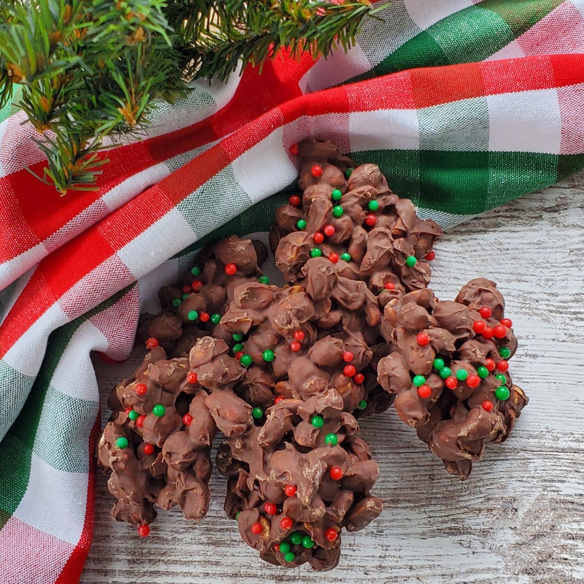 chocolate clusters.