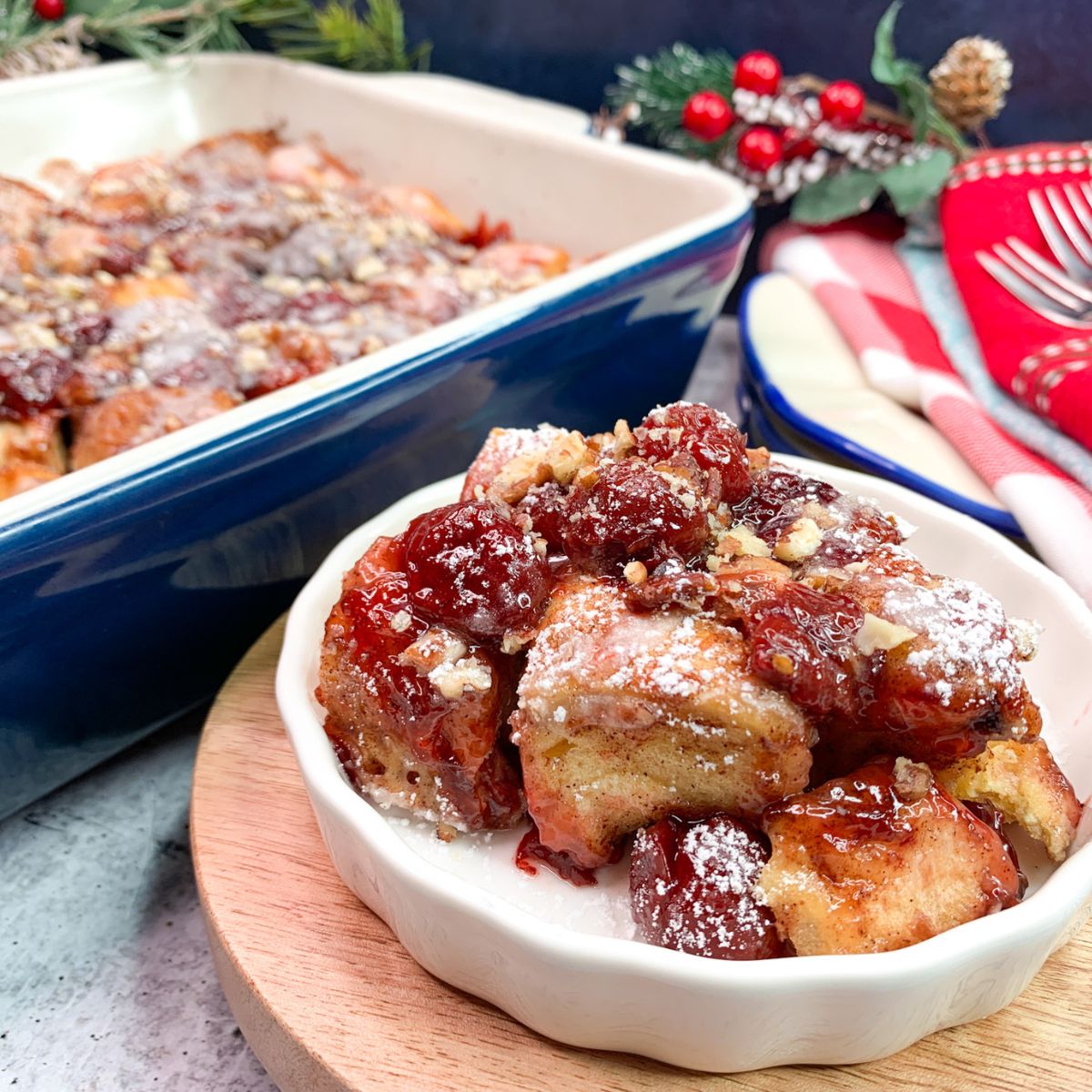 pillsbury cinnamon rolls with cherry pie filling.