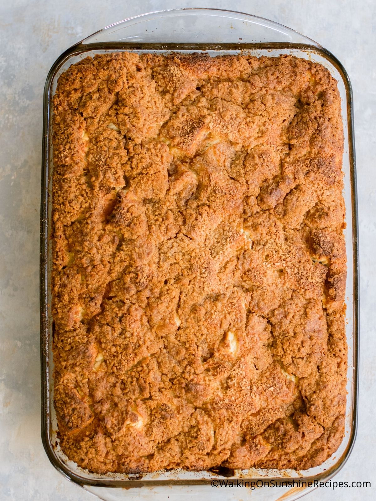 Overnight breakfast casserole baked.